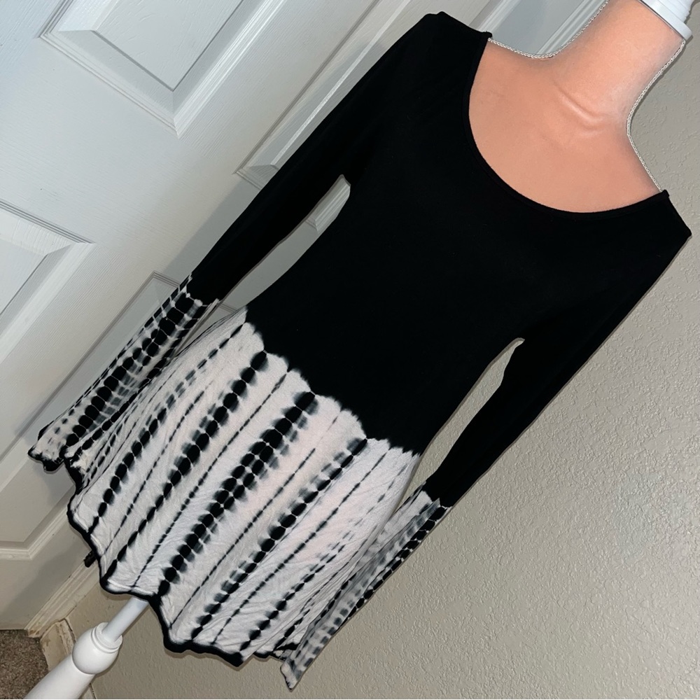 Black & White Tie Dye Dress